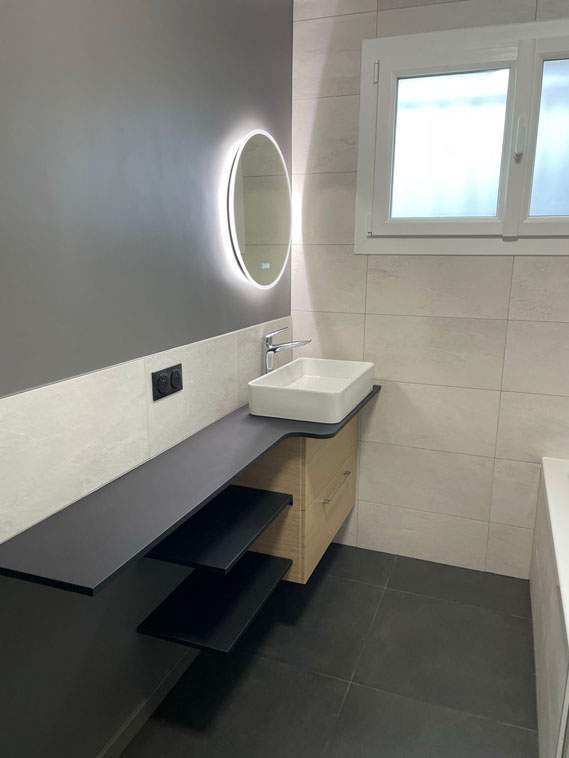 Salle de bains après