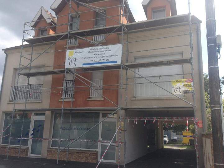 Chantier de ravalement de façade Saint-Michel-sur-Orge