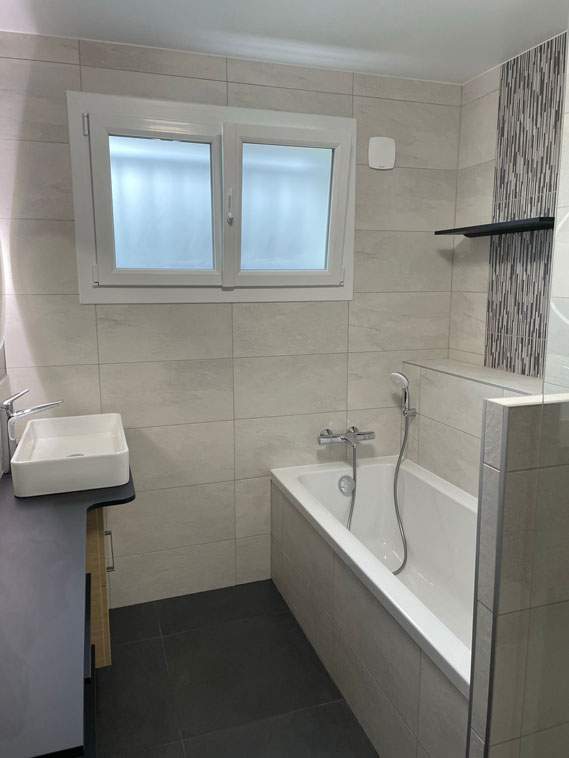 Salle de bains rénovée 